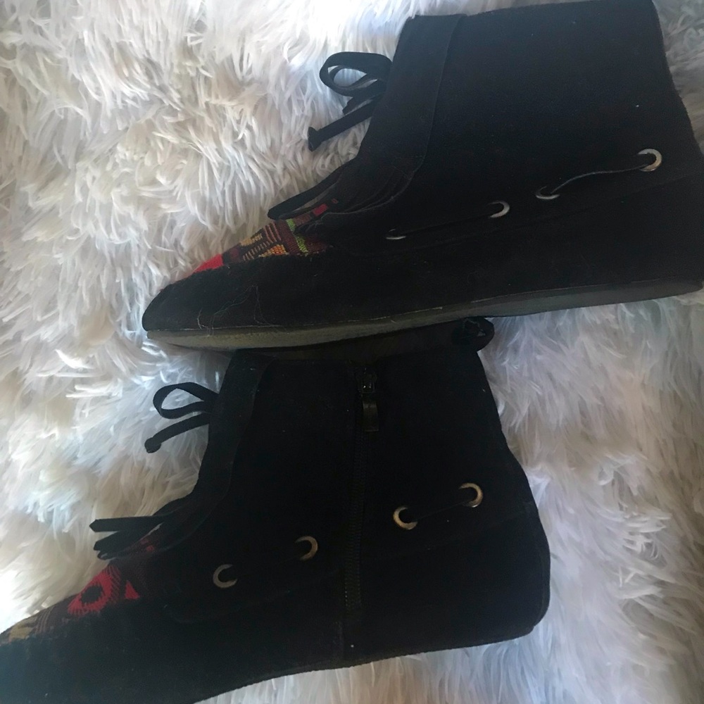 Black booties size 8 1/2.